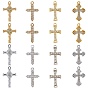 32шт 8 стили подвески со стразами из сплава, крестик