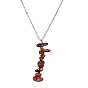 Tiger Eye Purple Crystal Pendant Necklace with Zircon Tassel, Fashionable and Versatile Collarbone Chain
