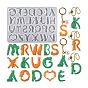 DIY Cat with 26 Letters Pendant Silicone Molds, Resin Casting Molds, for UV Resin, Epoxy Resin Jewelry Making