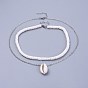 Shell Necklace Sets, with Shell Beads, Brass Cable Chains and 304 Stainless Steel Findings, with Burlap Paking Pouches Drawstring Bags