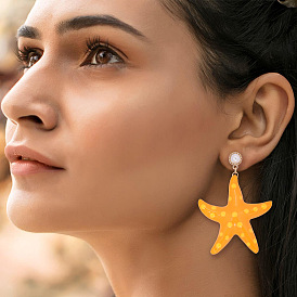 Retro Starfish Dangle Earrings for Fashionable Urban Women