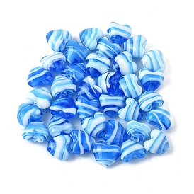 Бусы лэмпворк ручной работы, сердце