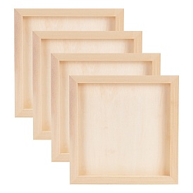Olycraft Wood Painting Canvas Panels, Blank Drawing Boards, for Oil & Acrylic Painting, Square