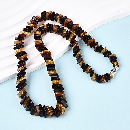 Ожерелья из натурального янтаря с квадратными градуированными бусинами, с латунными винтовыми застежками-бантиками, платина