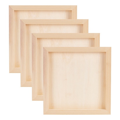 Wood Painting Canvas Panels, Blank Drawing Boards, for Oil & Acrylic Painting, Square