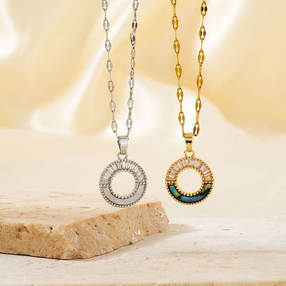 Элегантные модные латунные прозрачные кубические циркониевые круглые подвески на каждый день