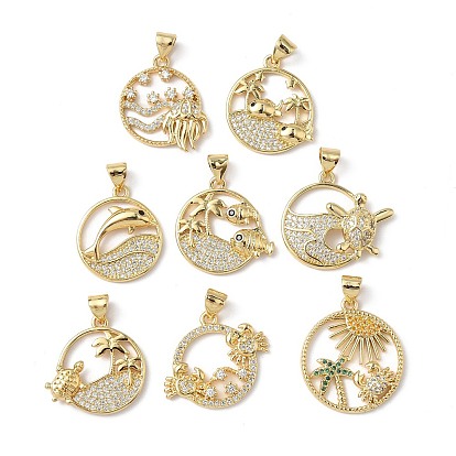 Латунные микро проложить кубического циркония подвески, без кадмия и без свинца, реальный 16 k позолоченный