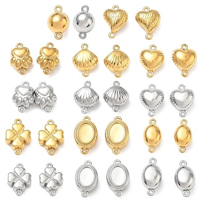304 Stainless Steel Magnetic Clasps, Stainless Steel Color/Real 18K Gold Plated