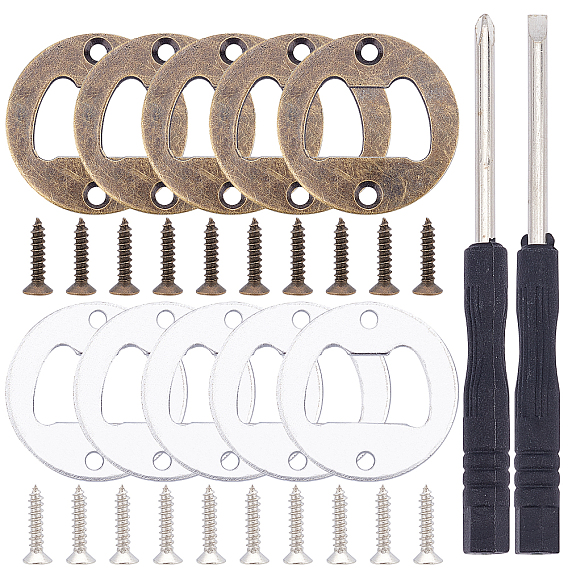 Наборы открывалок для бутылок, с открывалкой для бутылок из нержавеющей стали, винты и мини-стальная отвертка