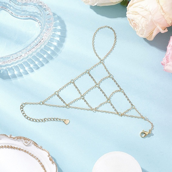 Латунные кабельные цепи кольца браслеты для женщин, ромб, с сердцем 201 подвески из нержавеющей стали и латунные соединительные подвески