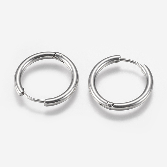 304 Stainless Steel Huggie Hoop Earring Findings