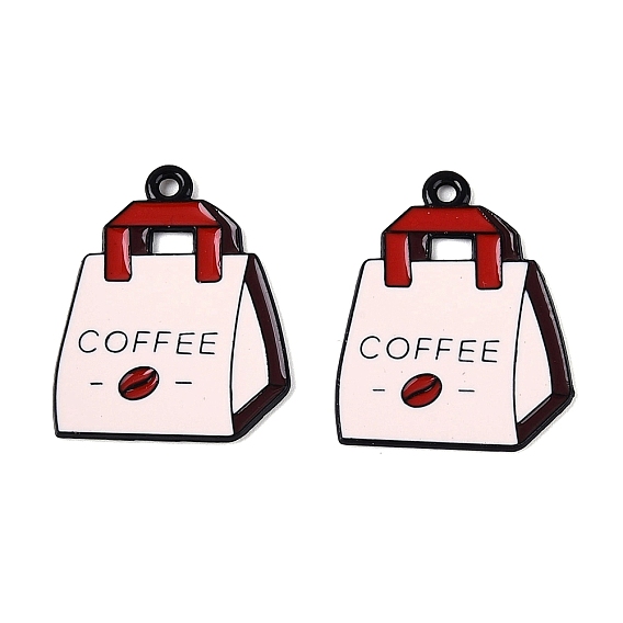 Подвески из эмалевого сплава с краской для выпечки, брелоки для кофейных пакетиков