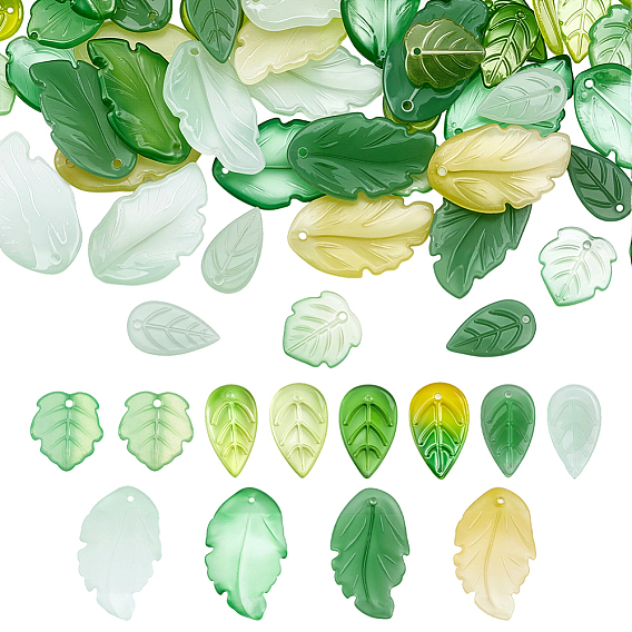 120 шт. 12 стили подвески ручной работы из стекла и лэмпворка, лист