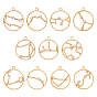 Brass Cubic Zirconia Pendants, Eleven Constellations: Aquarius, Libra, Sagittarius, Pisces, Cancer, Aries, Taurus, Capricorn, Scorpio, Gemini, Leo, with Vacuum Packing Bag