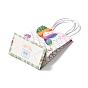 Rectangle Foldable Creative Kraft Paper Gift Bag, with Handle, Wedding Favor Bag