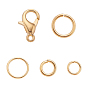 Brass Open Jump Rings, with Brass Lobster Claw Clasps