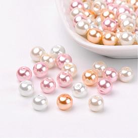 À peine mix rose perles perles de verre nacrées