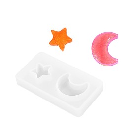 Silicone Molds, Resin Casting Molds, For UV Resin, Epoxy Resin Jewelry Making, Star & Moon