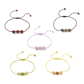 Perlenarmbänder aus natürlichen Edelsteinen, verstellbares Armband für Frauen