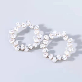 Stylish Waterdrop Zircon Alloy Earrings for Women - Creative and Elegant Evening Jewelry