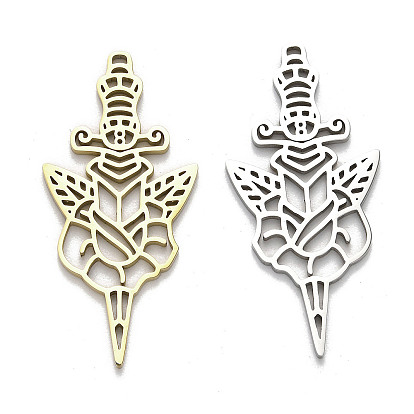 304 подвески из нержавеющей стали, полый, очарование меча