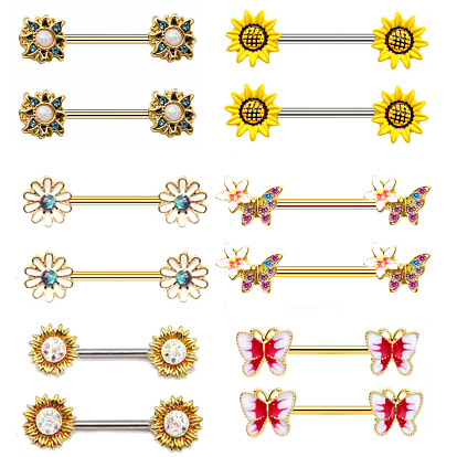 Кольца для сосков из сплава, булавки для пирсинга сосков