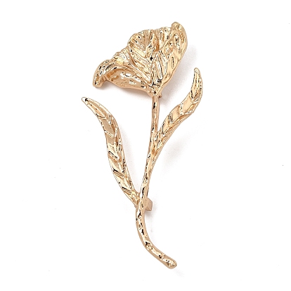 Pasadores de broche de aleación, insignia de flores, flor del tulipán