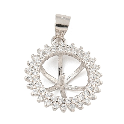 925 стержни из стерлингового серебра с микропаве, прозрачные колышки из кубического циркония, полукруглый