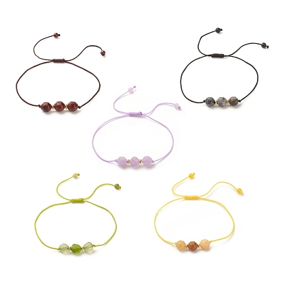 Perlenarmbänder aus natürlichen Edelsteinen, verstellbares Armband für Frauen