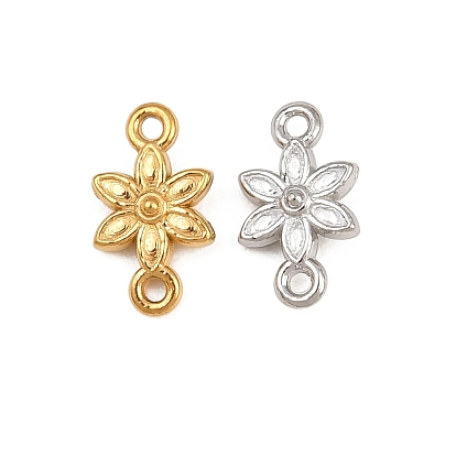 304 Stainless Steel Connector Charms, Flower Links