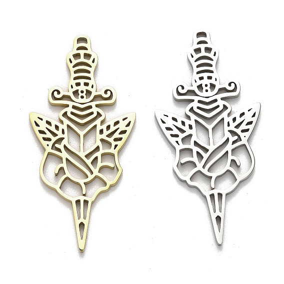 304 подвески из нержавеющей стали, полый, очарование меча