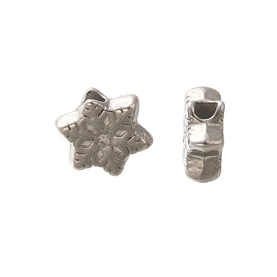 304 из нержавеющей стали бусы, снежинка