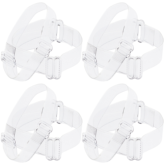 10 Pairs 2 Style Transparent Silicone Shoelace, with Plastic Finding, Anti-Loose Shoe Band, Elastic Shoe Laces