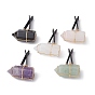 Mixed Gemstone Car Air Vent Clips, Bullet Shape Automotive Interior Trim, with Magnetic Ferromanganese Iron & Plastic Clip