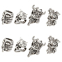 8Pcs 4 Style Tibetan Style Alloy Beads