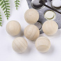 Natural Wooden Round Ball, DIY Decorative Wood Crafting Balls, Unfinished Wood Sphere, No Hole/Undrilled, Undyed, Lead Free