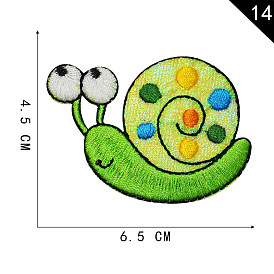 Computerized Embroidery Cloth Self-Adhesive/Sew On Patches, Costume Accessories, Snail