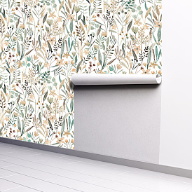 Fern Self Adhesive Wallpaper Watercolor Floral Removable Wall Decor Wallpaper Nursery Bedroom Pvc Mural