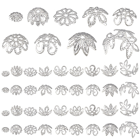 675 шт. 9 стили железные колпачки для бусин, цветок