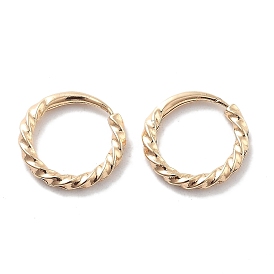 Brass Twist Hoop Earrings