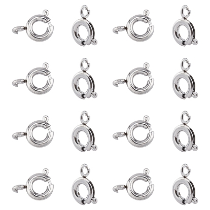 304 Stainless Steel Smooth Surface Spring Ring Clasps