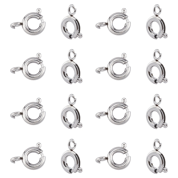 304 Stainless Steel Smooth Surface Spring Ring Clasps