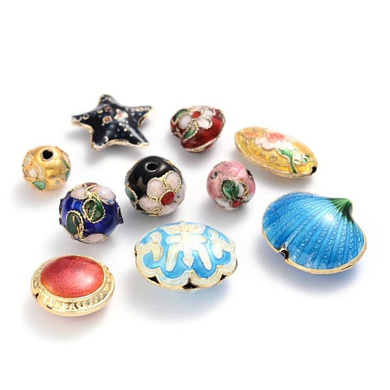 Handmade Cloisonne Perlen mischen, Farben sortiert