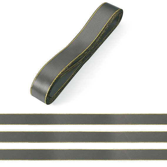 5 Ruban de satin en polyester bordé d'or