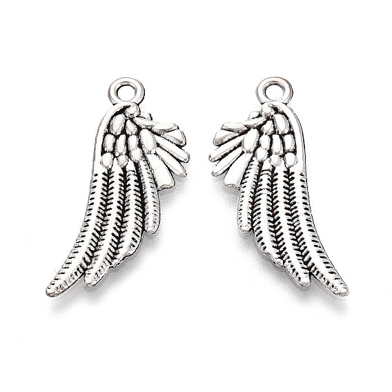 Сплавочные подвески тибетского стиля, крылатые прелести, без кадмия и без свинца