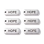 (Defective Closeout Sale: Blister) Tibetan Style Alloy Inspirational Message Pendants, Rectangle with Word