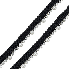 5 ярдов полиэстеровых кружевных лент, со смолевыми бусинами