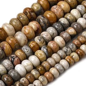Природные сумасшедший агат бисер нитей, рондель