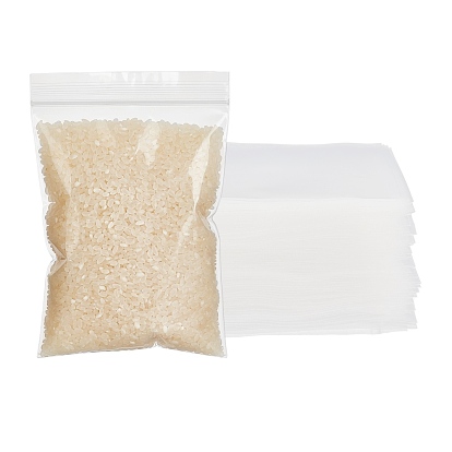 Пластиковые сумки на молнии, многоразовые маленькие сумки для хранения ювелирных изделий, верхнего уплотнения, прямоугольные