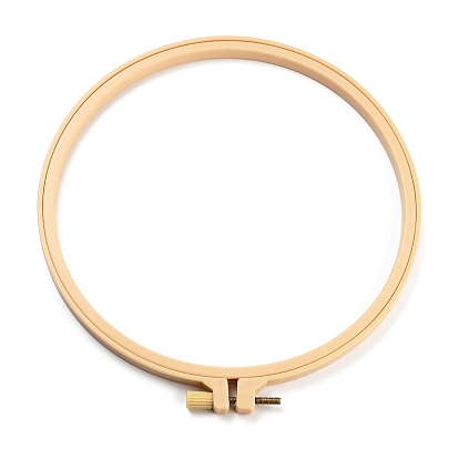 Cerceaux de broderie au point de croix en plastique imitation bambou, accessoire outils de couture, ronde